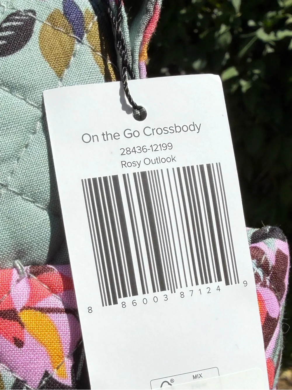 Vera Bradley On the Go Crossbody Rosy Outlook NWT Quilted Floral Shoulder Bag